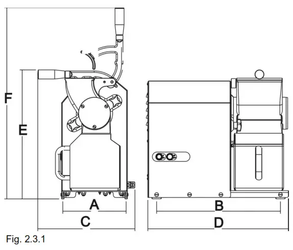 SIRMAN HP 2 Heavy Duty Hard Cheese Grater - dimensions