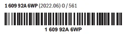 BOSCH GWS 18V 15 C Angle Grinder - Bar code