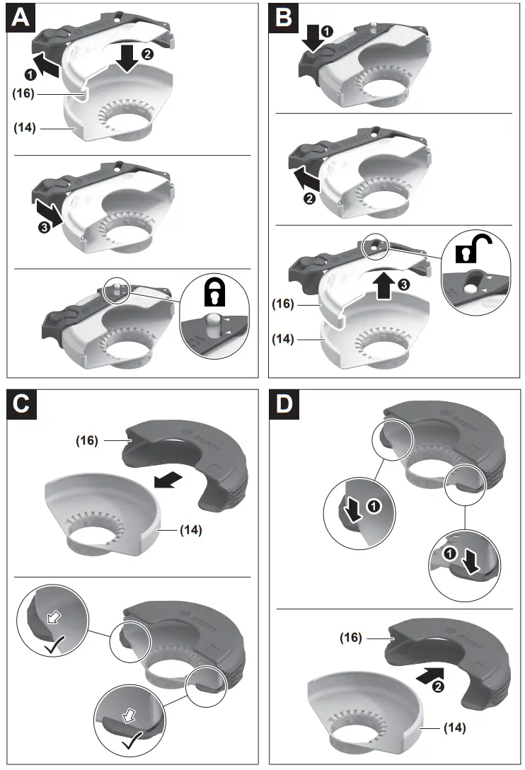 BOSCH GWS 18V 15 C Angle Grinder -Figure