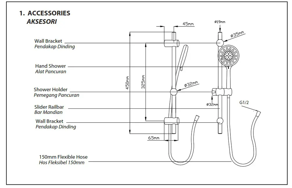 Rubine FLUSSO Series Water Heater - ACCESSORIES