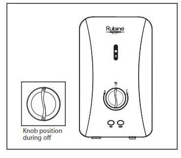 Rubine FLUSSO Series Water Heater - Switch