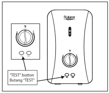 Rubine FLUSSO Series Water Heater - button 1