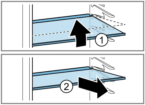 SIEMENS KI86N Fridge Freezer - Removing the shelf