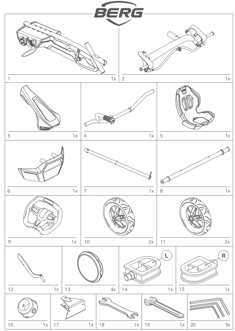 BERG 49.90.00.34 Rally APX Red 3 Gears - Parts 1