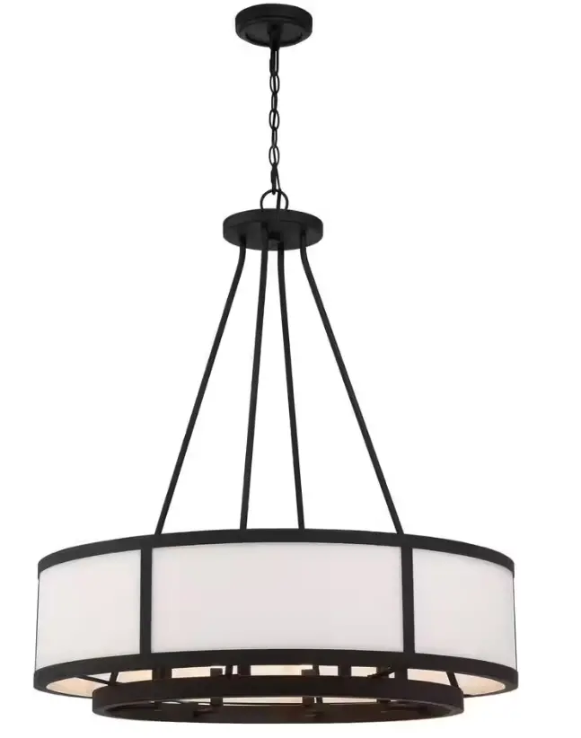 CRYSTORAMA BRY-8008-BF 8-Light Black Forged Chandelier-PRODUCT