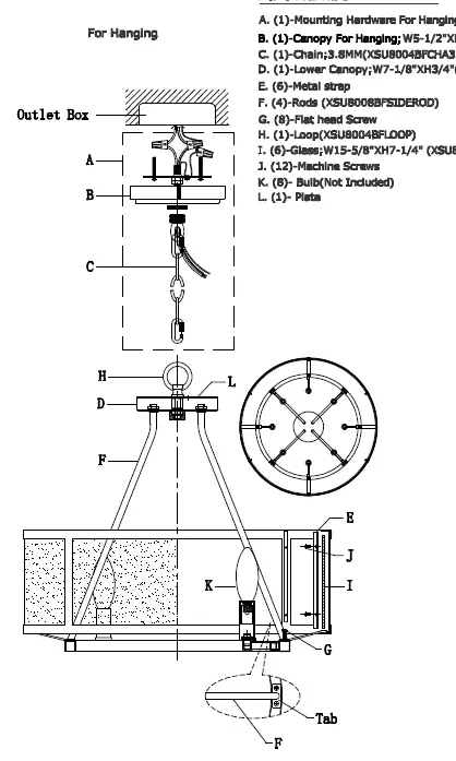 CRYSTORAMA BRY-8008-BF 8-Light Black Forged Chandelier-fig-5