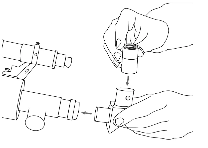 How to insert an eyepiece
