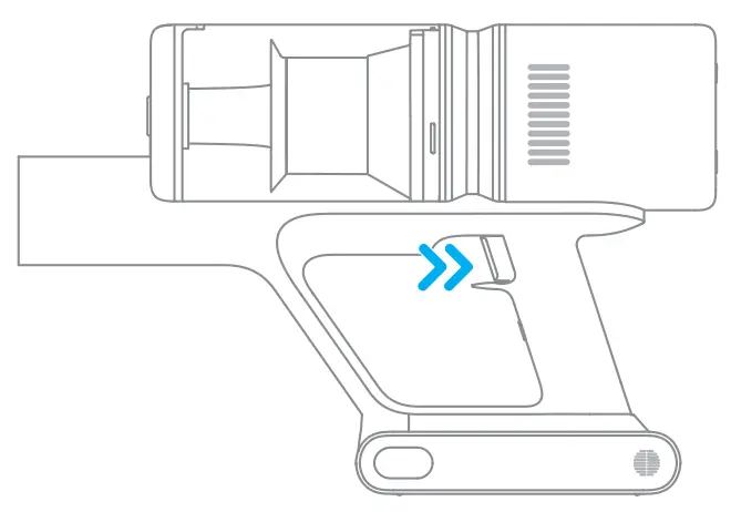dreame P10 Pro Cordless Stick Vacuum - switch