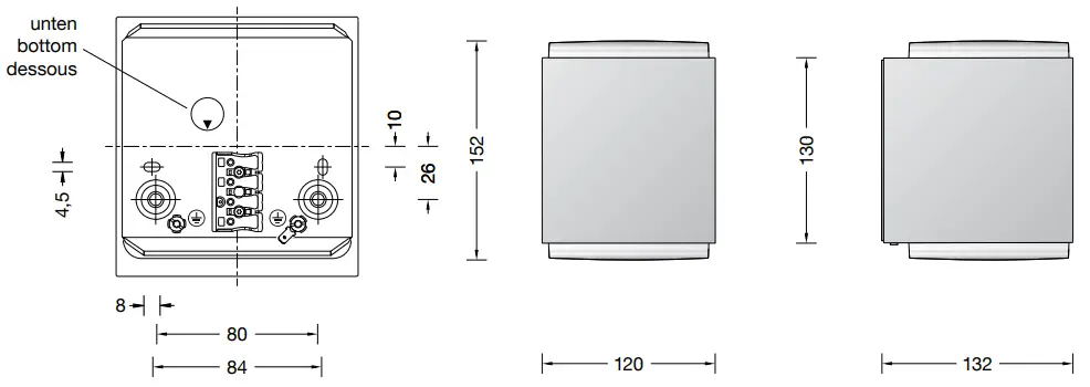 BEGA 50064.4 LED Wall Luminaire - Dimension