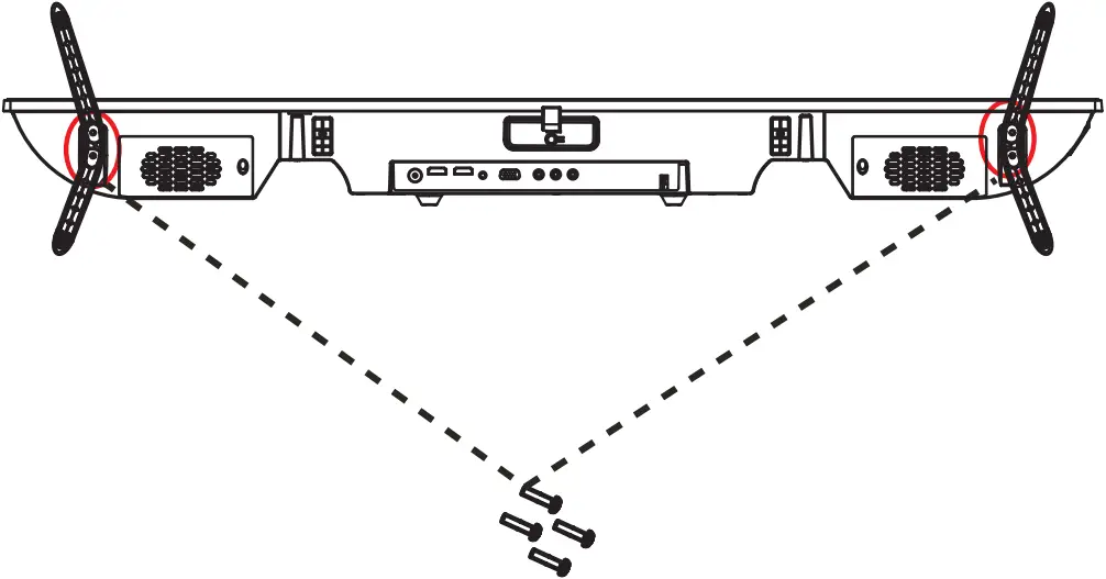 RCA RNSM4025 - Attaching the stand 1