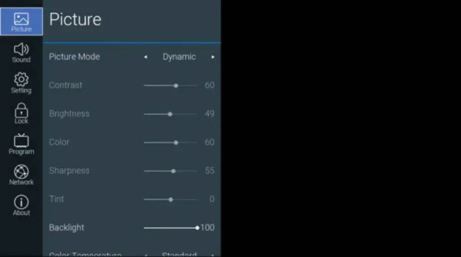 RCA RNSM4025 - Main Menu