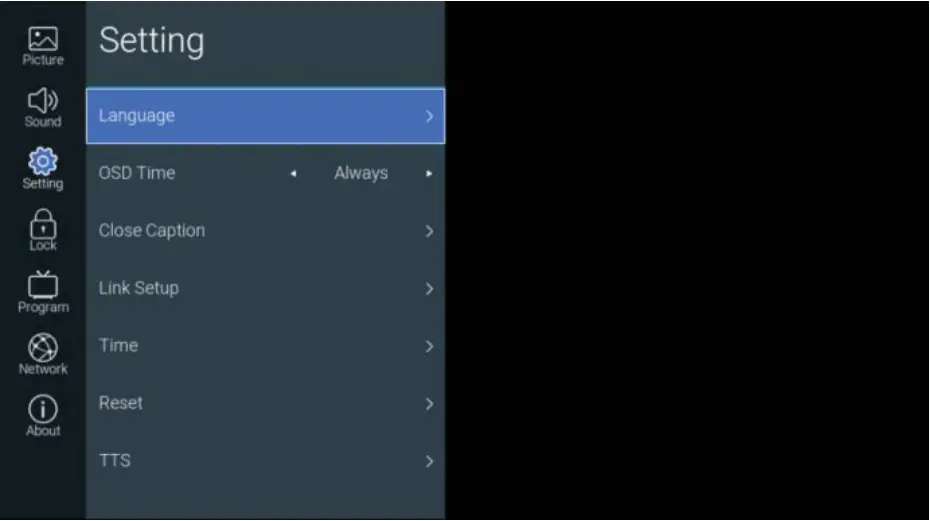 RCA RNSM4025 - Setting