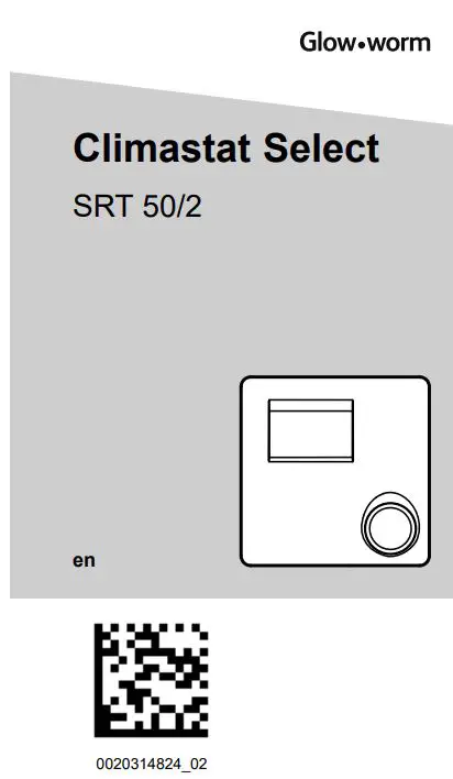 Glow-Worm SRT 50-2 Climastat Select Programmable Room Thermostat User Manual