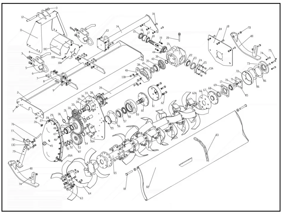 Rototiller Assembles