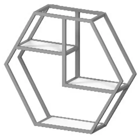 MH LONDON MH ST 314 Halliday Brown Wood Decorative Wall Mounted Shelves