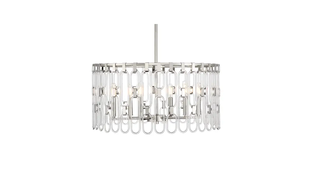 George Kovacs P5385-613 Charming 5-light Polished Nickel Cage Pendant Light Installation Guide
