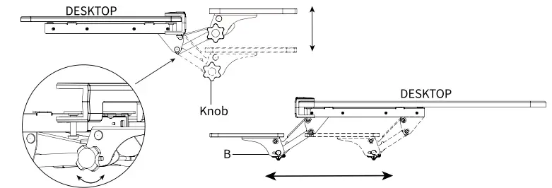 V I V O-MOUNT-KB07B-Silver-Under-Desk-Keyboard-Tray-fig-10
