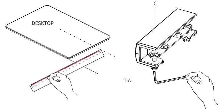 V I V O-MOUNT-KB07B-Silver-Under-Desk-Keyboard-Tray-fig-5