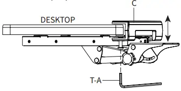 V I V O-MOUNT-KB07B-Silver-Under-Desk-Keyboard-Tray-fig-7