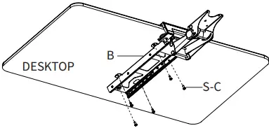 V I V O-MOUNT-KB07B-Silver-Under-Desk-Keyboard-Tray-fig-8