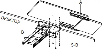 V I V O-MOUNT-KB07B-Silver-Under-Desk-Keyboard-Tray-fig-9