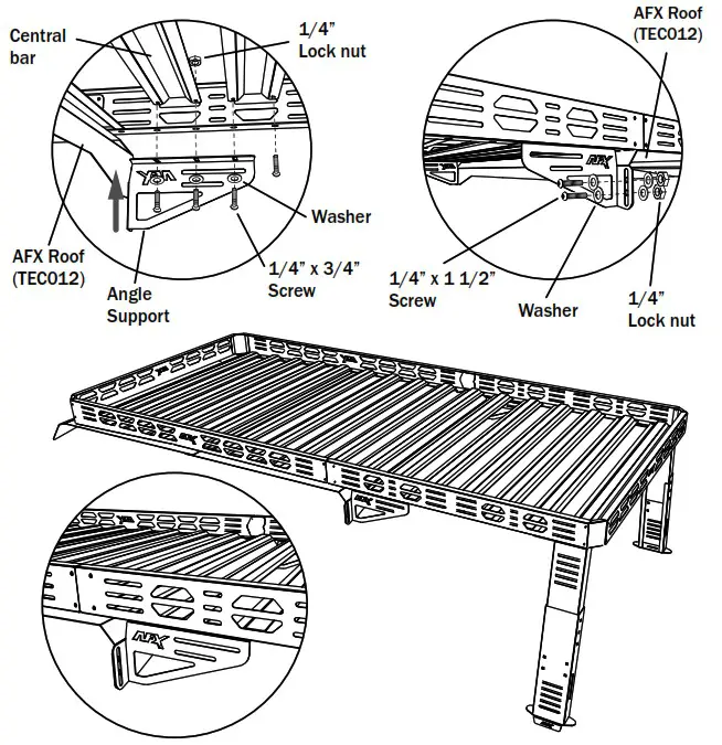 AFX MOTORSPORTS CAN052 Extended Roof Rack - HOW TO INSTALL 16