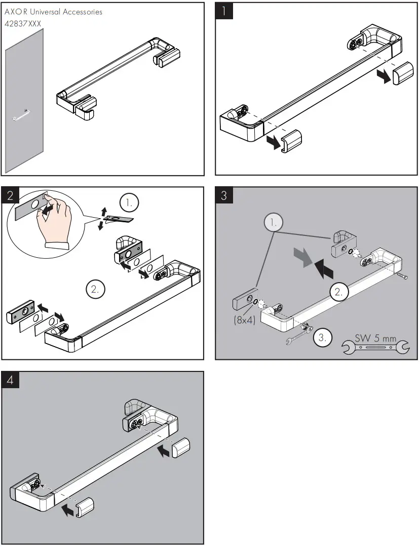 AXOR 42821XXX Universal Circular Universal Towel Holder - Figure 12