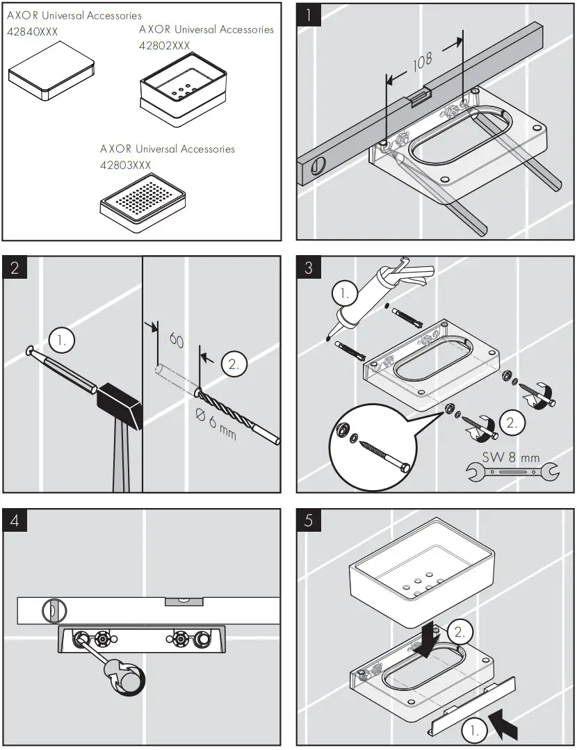 AXOR 42821XXX Universal Circular Universal Towel Holder - Figure 14