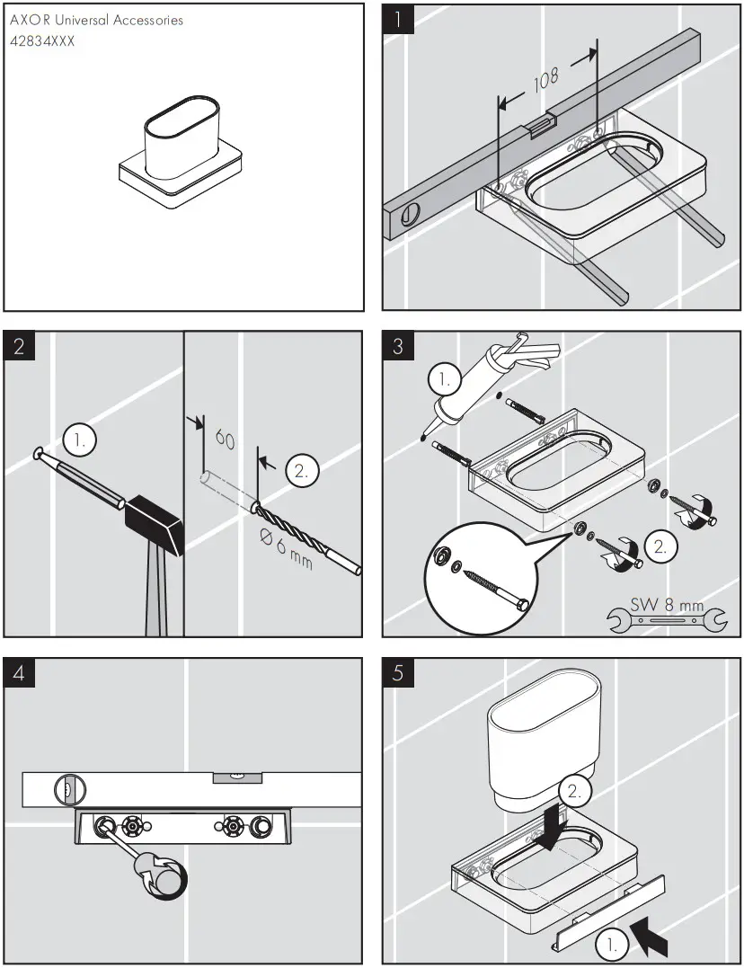 AXOR 42821XXX Universal Circular Universal Towel Holder - Figure 15