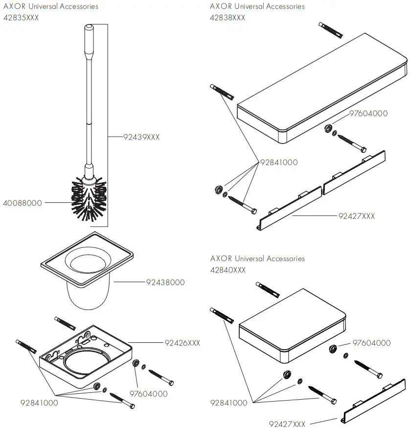 AXOR 42821XXX Universal Circular Universal Towel Holder - Figure 21