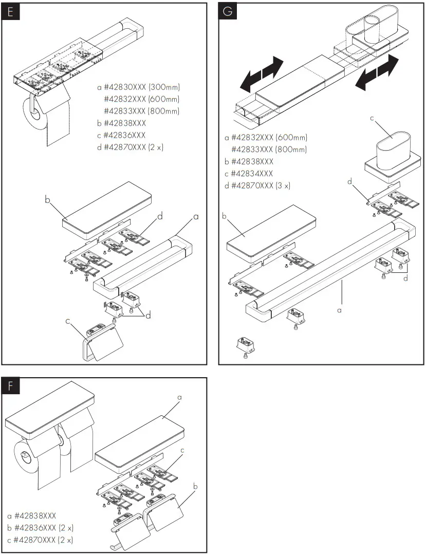 AXOR 42821XXX Universal Circular Universal Towel Holder - Figure 4