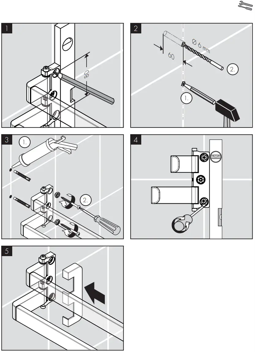 AXOR 42821XXX Universal Circular Universal Towel Holder - Figure 6