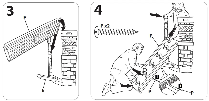 little tikes 633805M 2 In 1 Castle Climber - Assembly 1