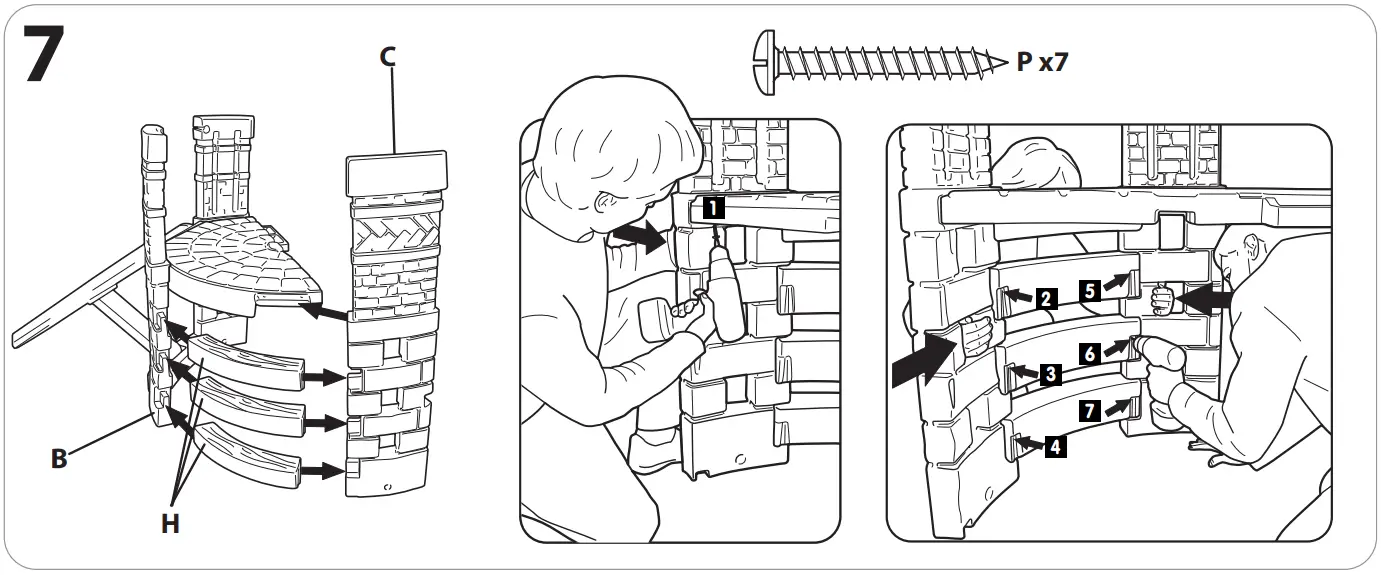 little tikes 633805M 2 In 1 Castle Climber - Assembly 3