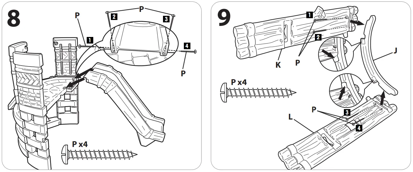 little tikes 633805M 2 In 1 Castle Climber - Assembly 4