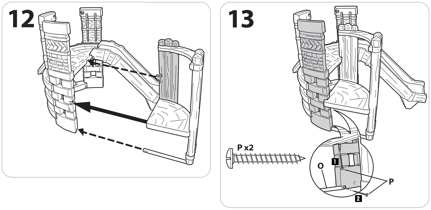 little tikes 633805M 2 In 1 Castle Climber - Assembly 6