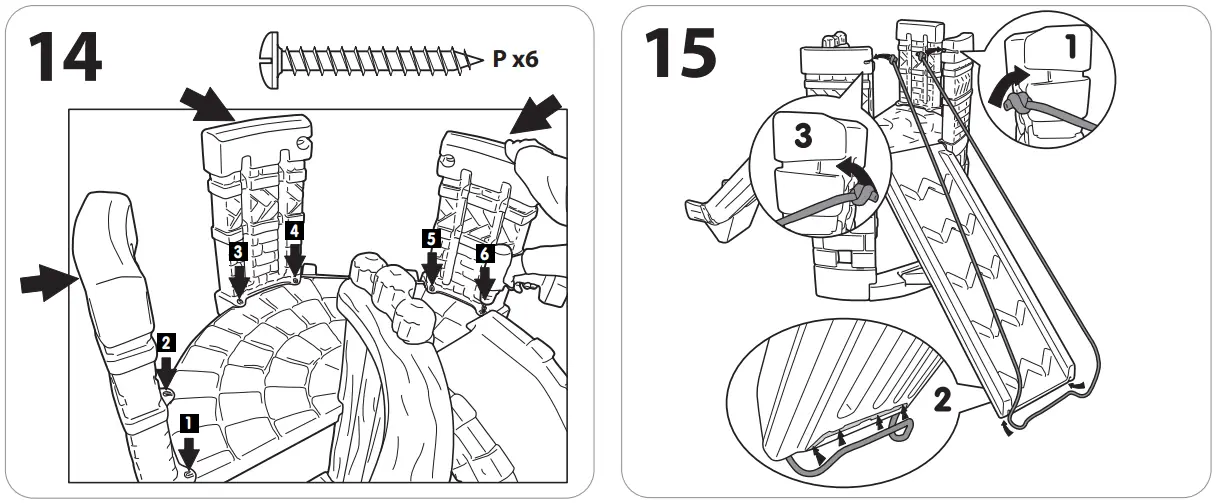 little tikes 633805M 2 In 1 Castle Climber - Assembly 7