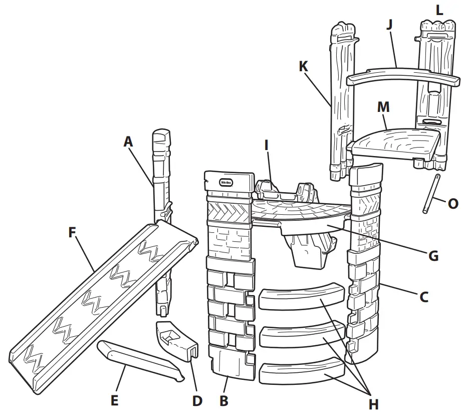 little tikes 633805M 2 In 1 Castle Climber - Description