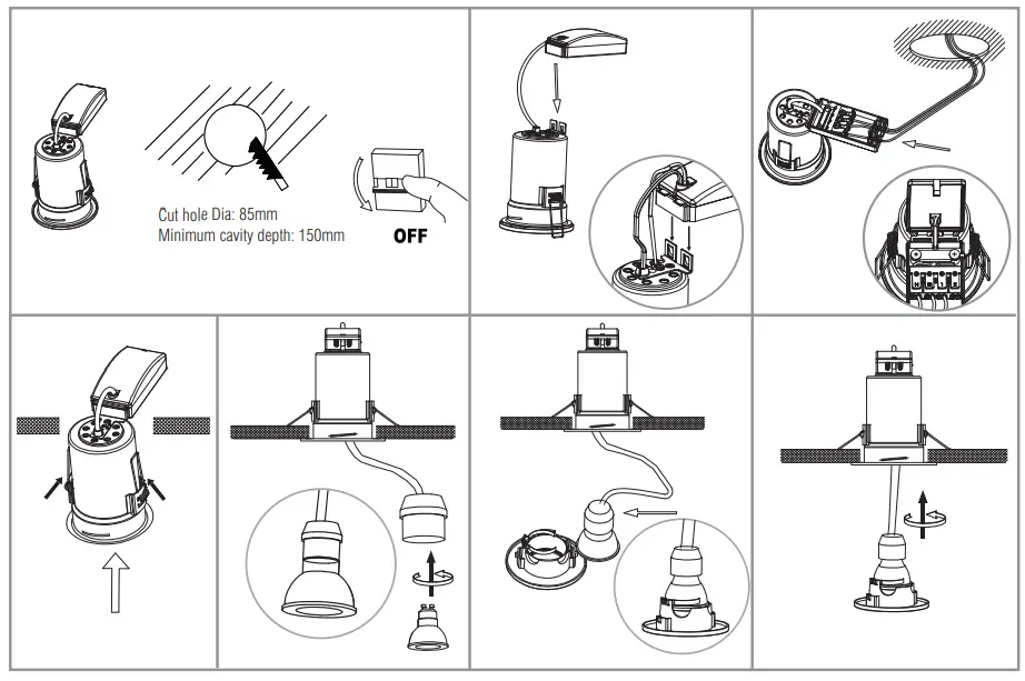 saxby lighting 92730  31 32 ShieldPLUS - Cut hol
