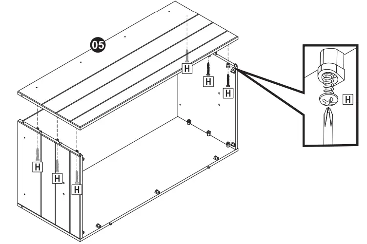 Sunnydaze DECOR AGR-386 Gray Wood Storage Trunk - ASSEMBLY 5