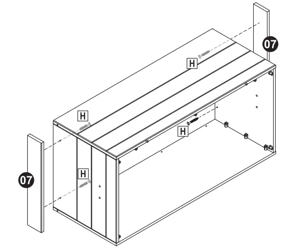Sunnydaze DECOR AGR-386 Gray Wood Storage Trunk - ASSEMBLY 7
