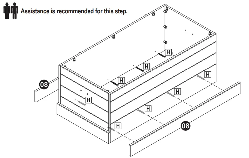 Sunnydaze DECOR AGR-386 Gray Wood Storage Trunk - ASSEMBLY 8
