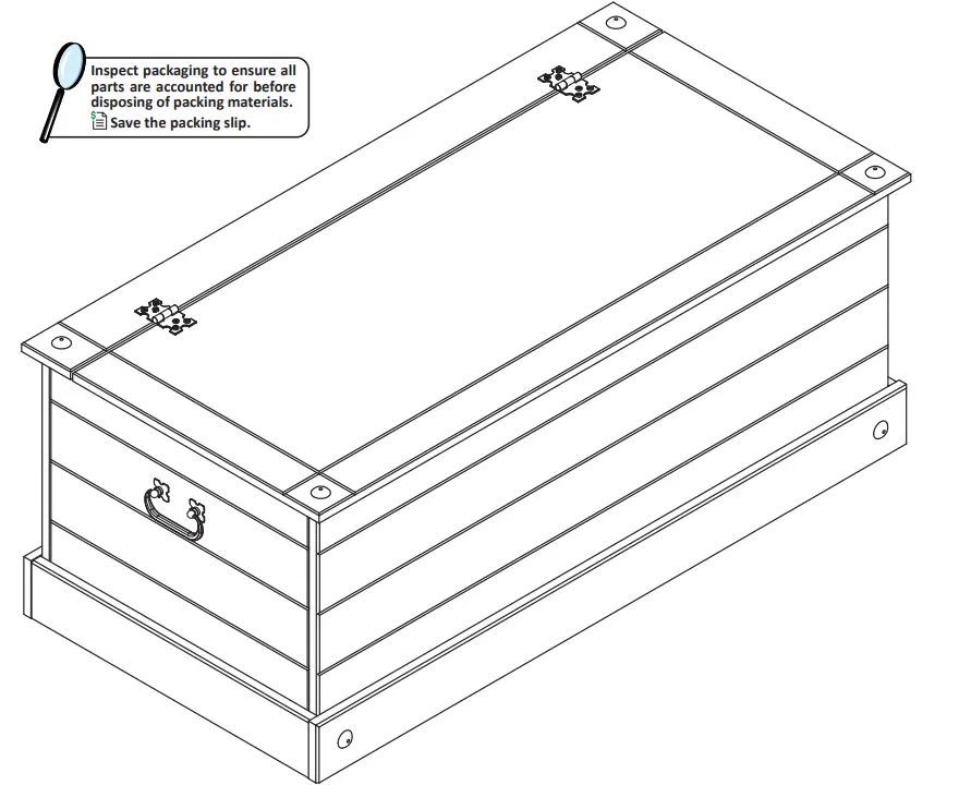 Sunnydaze DECOR AGR-386 Gray Wood Storage Trunk