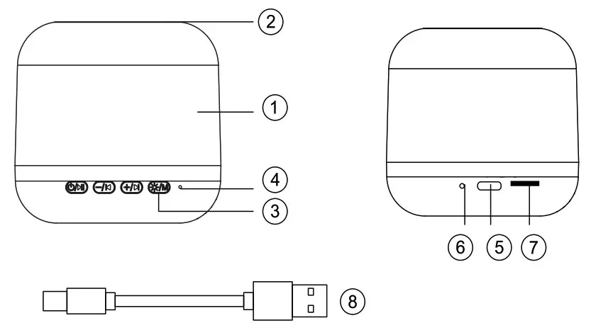 NINGBO AE0275 Wireless Speaker Night Light - Bluetooth