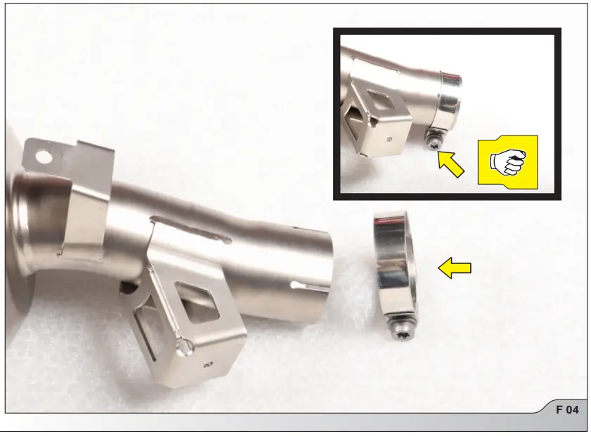 AKRAPOVIC Slip On Motorcycle Exhaust System for Honda NT1100 - Install the clamp