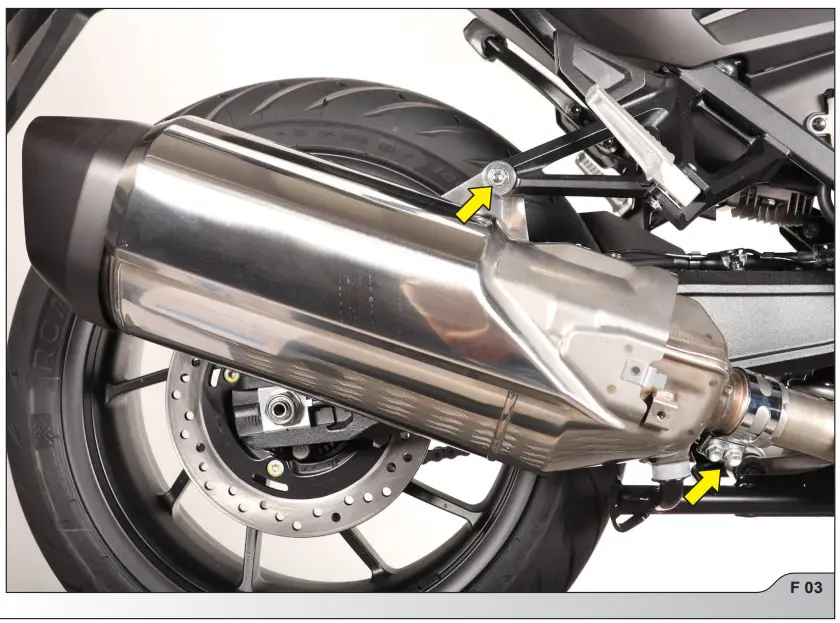 AKRAPOVIC Slip On Motorcycle Exhaust System for Honda NT1100 - Loosen marked clamp