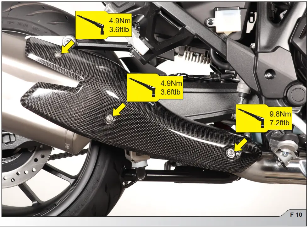 AKRAPOVIC Slip On Motorcycle Exhaust System for Honda NT1100 - specified torques