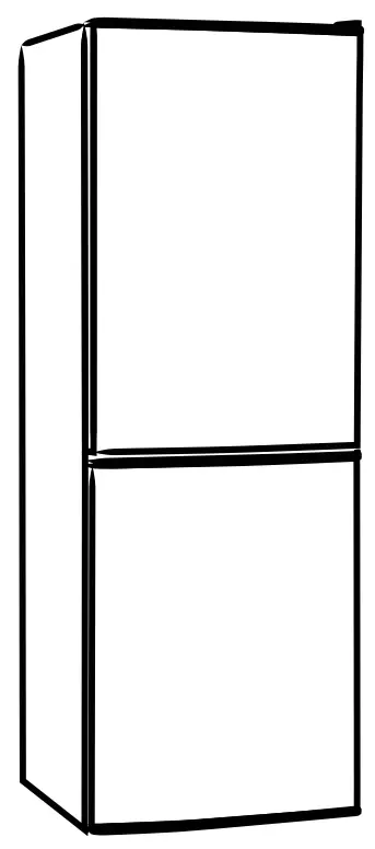 Midea MDRE353FGE01, MDRE353FGF01 Refrigerator Bottom Freezer -