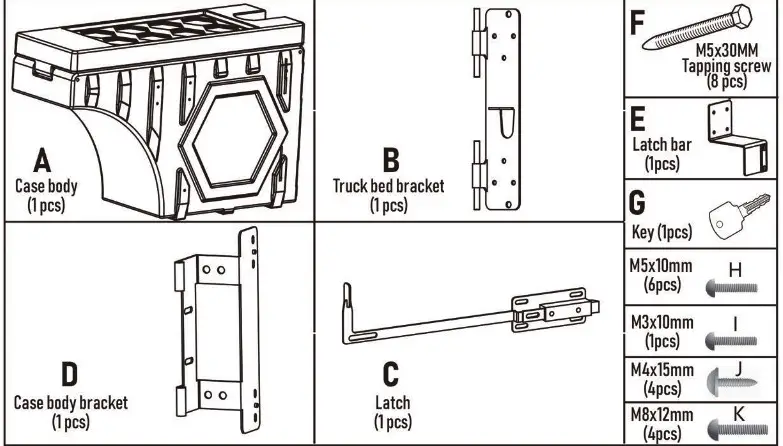 UNDERCOVER MX CX01 Swing Storage Side Box - fig