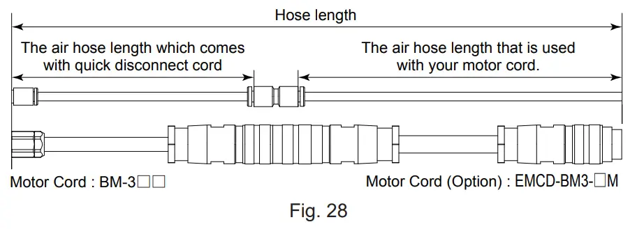 NAKANISHI OM K0994MA000 iSpeed3 Motor Spindle - Hose length